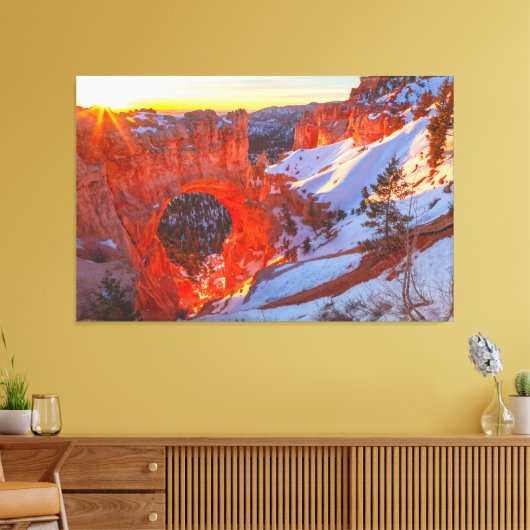 Bryce Canyon Natural Arch Canvas Afdruk (Insitu (Woonkamer))