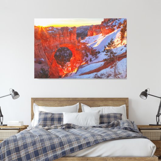 Bryce Canyon Natural Bridge Canvas Afdruk (Insitu (Slaapkamer))