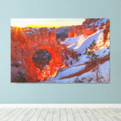 Bryce Canyon Natural Bridge Canvas Afdruk (Insitu (Houten vloer))