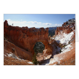 Bryce Canyon Natural Bridge Snowy Landscape Foto