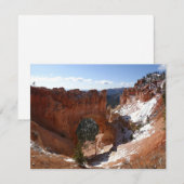 Bryce Canyon Natural Bridge Snowy Landscape Foto (Voorkant / Achterkant)