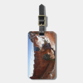 Bryce Canyon Natural Bridge Snowy Landscape Foto Bagagelabel (Voorkant verticaal)