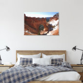 Bryce Canyon Natural Bridge Snowy Landscape Foto Canvas Afdruk (Insitu (Slaapkamer))