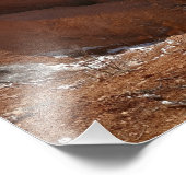 Bryce Canyon Natural Bridge Snowy Landscape Foto Foto Afdruk (Hoek)