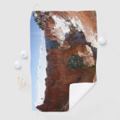 Bryce Canyon Natural Bridge Snowy Landscape Foto Golfhanddoek (Insitu)