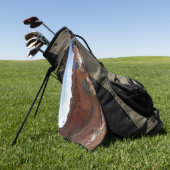 Bryce Canyon Natural Bridge Snowy Landscape Foto Golfhanddoek (Groen)