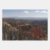 Bryce Canyon Natural Bridge Snowy Landscape Foto Inpakpapier Vel (Voorkant 2)