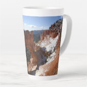 Bryce Canyon Natural Bridge Snowy Landscape Foto Latte Mok (Rechterhoek)