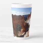 Bryce Canyon Natural Bridge Snowy Landscape Foto Latte Mok (Voorkant)