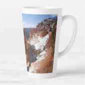Bryce Canyon Natural Bridge Snowy Landscape Foto Latte Mok (Rechts)