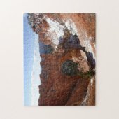 Bryce Canyon Natural Bridge Snowy Landscape Foto Legpuzzel (Verticaal)