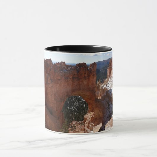 Bryce Canyon Natural Bridge Snowy Landscape Foto Mok (Midden)