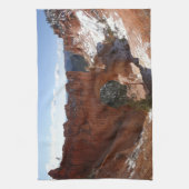 Bryce Canyon Natural Bridge Snowy Landscape Foto Theedoek (Verticaal)