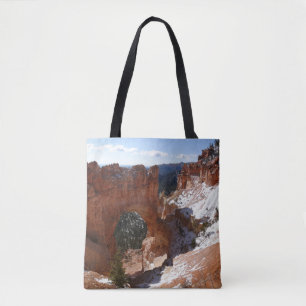 Bryce Canyon Natural Bridge Snowy Landscape Foto Tote Bag