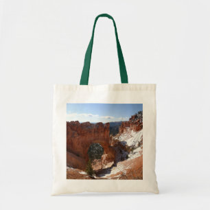Bryce Canyon Natural Bridge Snowy Landscape Foto Tote Bag