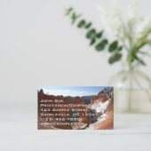 Bryce Canyon Natural Bridge Snowy Landscape Foto Visitekaartje (Staand voorkant)