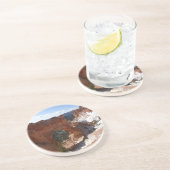 Bryce Canyon Natural Bridge Snowy Landscape Foto Zandsteen Onderzetter (Zijkant)