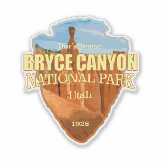 Bryce Canyon NP (pijlpunt) Sticker (Voorkant)