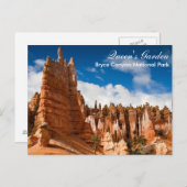 Bryce Canyon NP - Queens Garden postcar Briefkaart (Voorkant / Achterkant)