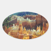Bryce Canyon Ovale Sticker (Voorkant)