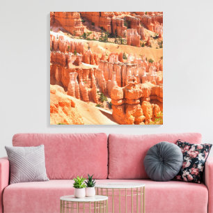 Bryce Canyon Park Utah Landschap Hoodoos Foto Canvas Afdruk
