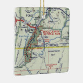 Bryce Canyon Retro Map Keramisch Ornament (Rechts)