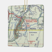 Bryce Canyon Retro Map Keramisch Ornament (Links)