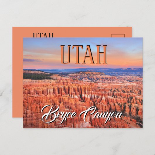 Bryce Canyon Utah Briefkaart (Voorkant / Achterkant)