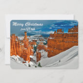 Bryce Canyon Utah Fotosjabloon Kerst Kaart (Voorkant)