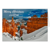 Bryce Canyon Utah Kerst Kaart (Voorkant Horizontaal)