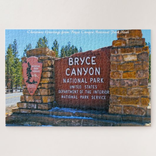 Bryce Canyon Utah.Kerstgroeten Legpuzzel (Horizontaal)
