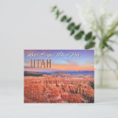 Bryce Canyon Utah Sunset Briefkaart (Staand voorkant)