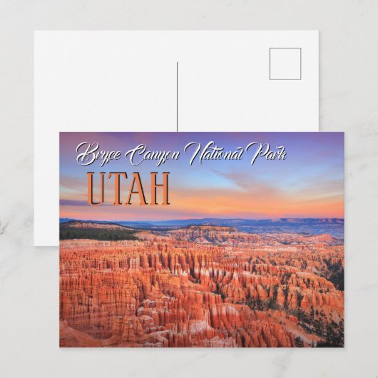 Bryce Canyon Utah Sunset Briefkaart (Voorkant / Achterkant)