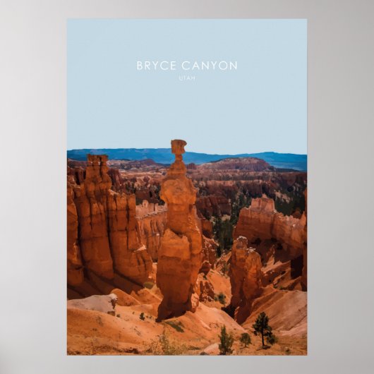 Bryce Canyon, Utah Travel Artwork Poster (Voorkant)