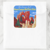 Bryce Canyon Vierkante Sticker (Tas)