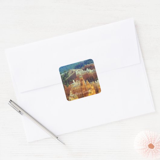 Bryce Canyon Vierkante Sticker (Envelop)