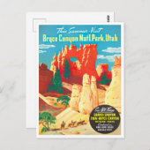 Bryce Canyon vintage-briefkaart Briefkaart (Voorkant / Achterkant)
