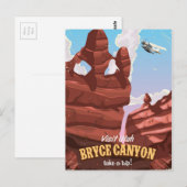 Bryce Canyon vintage reisposter Briefkaart (Voorkant / Achterkant)