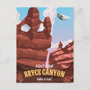 Bryce Canyon vintage reisposter Briefkaart
