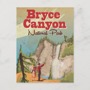Bryce Canyon Vintage Reisposter Briefkaart