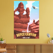 Bryce Canyon vintage reisposter Canvas Afdruk (Insitu (Woonkamer))