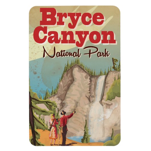 Bryce Canyon Vintage Reisposter Magneet (Verticaal)