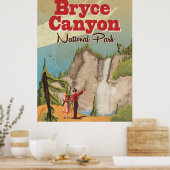 Bryce Canyon Vintage Reisposter Poster (Keuken)