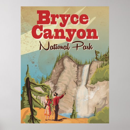 Bryce Canyon Vintage Reisposter Poster (Voorkant)