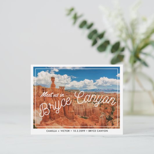 Bryce Canyon Wedding Save the Date Briefkaart (Staand voorkant)