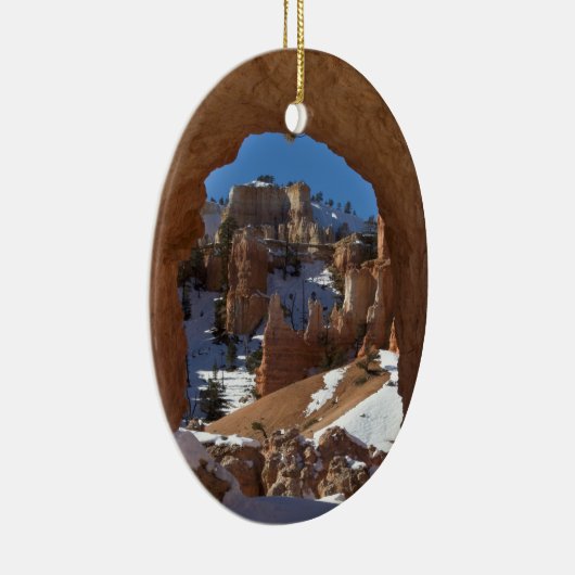 Bryce Canyon Winter Keramisch Ornament (Rechts)