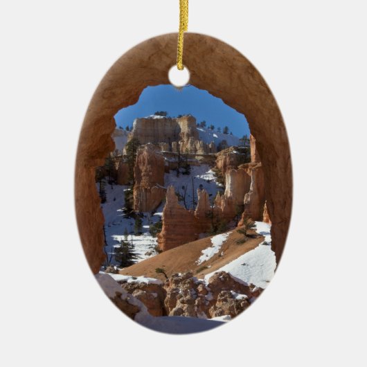 Bryce Canyon Winter Keramisch Ornament (Voorkant)