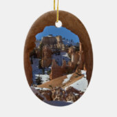 Bryce Canyon Winter Keramisch Ornament (Achterkant)