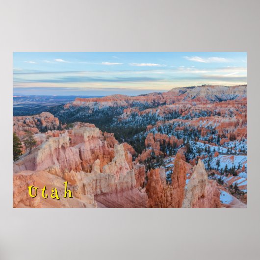 Bryce Canyon Winterlandschap Poster (Voorkant)