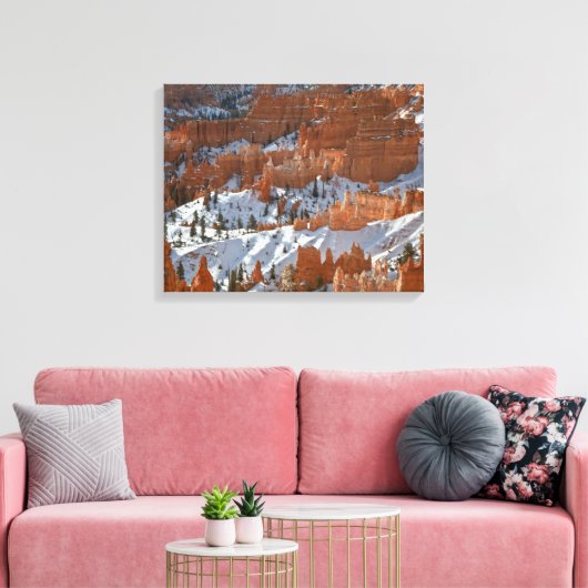 Bryce in de winter canvas afdruk (Insitu (Woonkamer))